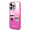 iPhone 14 Pro Karl Lagerfeld Gradient Karl és Choupette tok rózsasz�-3666339086381 1 kép