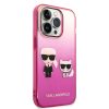 iPhone 14 Pro Karl Lagerfeld Gradient Karl és Choupette tok rózsasz�-3666339086381 6 kép