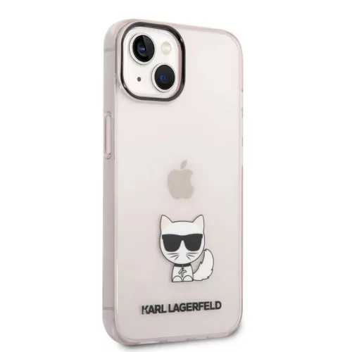 iPhone 14 Plus Karl Lagerfeld Choupette Logo tok rózsaszín (KLHCP14M-3666339076481 6 kép