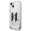iPhone 14 Plus Karl Lagerfeld Liquid Glitter Big KL logo tok ezüst (K-3666339085698 1 kép