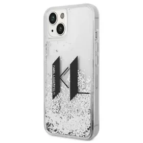 iPhone 14 Plus Karl Lagerfeld Liquid Glitter Big KL logo tok ezüst (K-3666339085698 1 kép