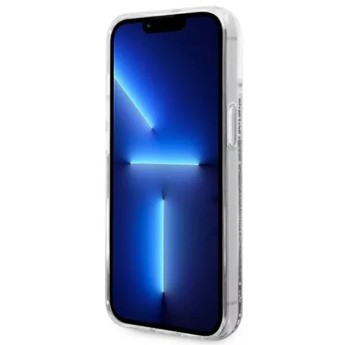 iPhone 14 Plus Karl Lagerfeld Liquid Glitter Big KL logo tok ezüst (K-3666339085698 2 kép