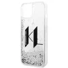 iPhone 14 Plus Karl Lagerfeld Liquid Glitter Big KL logo tok ezüst (K-3666339085698 3 kép