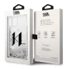 iPhone 14 Plus Karl Lagerfeld Liquid Glitter Big KL logo tok ezüst (K-3666339085698 5 kép