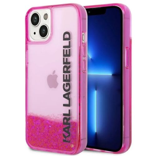 iPhone 14 Plus Karl Lagerfeld Liquid Glitter Elong tok rózsaszín (KL-3666339091590 4 kép