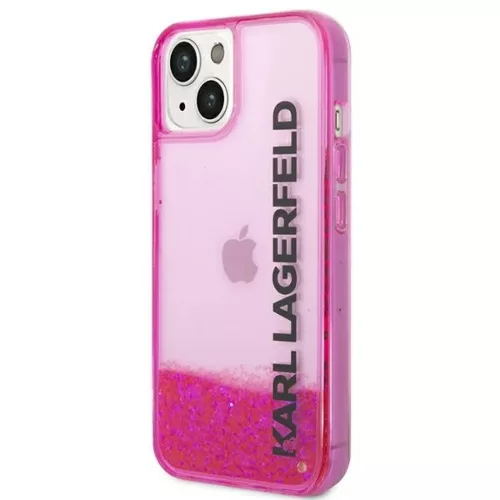 iPhone 14 Plus Karl Lagerfeld Liquid Glitter Elong tok rózsaszín (KL-3666339091590 2 kép