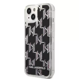 iPhone 14 Plus Karl Lagerfeld Monogram Liquid Glitter tok fekete (KLHC-3666339076245 1 kép