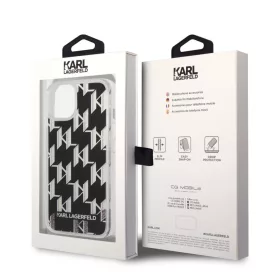 iPhone 14 Plus Karl Lagerfeld Monogram Liquid Glitter tok fekete (KLHC-3666339076245 2 kép