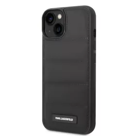 iPhone 14 Plus Karl Lagerfeld Quilted Puffy Metal Logo tok fekete (KLH-3666339077686 6 kép