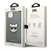 iPhone 14 Plus Karl Lagerfeld Saffiano Choupette Head tok ezüst (KLHC-3666339077006 2 kép