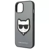 iPhone 14 Plus Karl Lagerfeld Saffiano Choupette Head tok ezüst (KLHC-3666339077006 6 kép