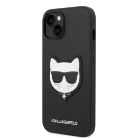 iPhone 14 Plus Karl Lagerfeld PU Saffiano Choupette Head tok fekete (K-3666339076962 5 kép