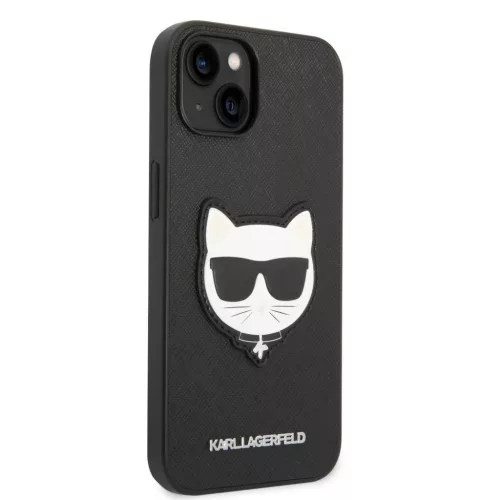 iPhone 14 Plus Karl Lagerfeld PU Saffiano Choupette Head tok fekete (K-3666339076962 6 kép