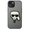 iPhone 14 Plus Karl Lagerfeld Saffiano Karl's Head tok ezüst (KLHCP14-3666339077082 6 kép