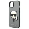 iPhone 14 Plus Karl Lagerfeld Saffiano Karl's Head tok ezüst (KLHCP14-3666339077082 8 kép