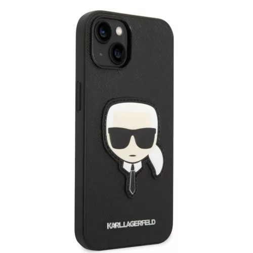 iPhone 14 Plus Karl Lagerfeld PU Saffiano Karl Head tok fekete (KLHCP1-3666339077044 6 kép