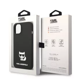 iPhone 14 Plus Karl Lagerfeld Choupette szilikon tok fekete (KLHCP14MS-3666339076566 2 kép