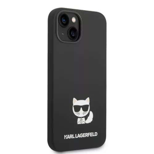 iPhone 14 Plus Karl Lagerfeld Choupette szilikon tok fekete (KLHCP14MS-3666339076566 5 kép