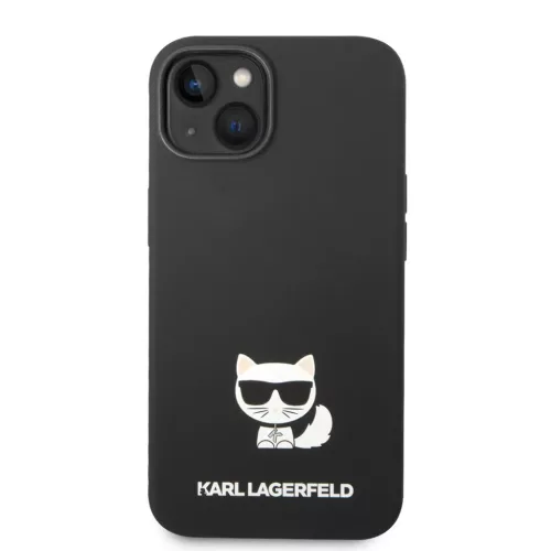 iPhone 14 Plus Karl Lagerfeld Choupette szilikon tok fekete (KLHCP14MS-3666339076566 6 kép