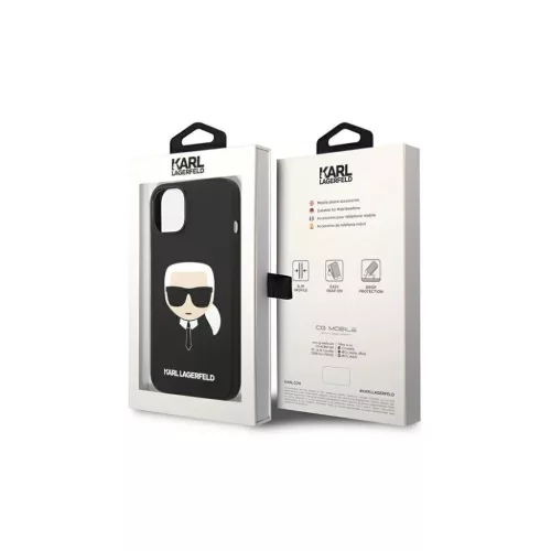 iPhone 14 Plus Karl Lagerfeld Karl's Head szilikon tok fekete (KLHCP14-3666339085414 4 kép