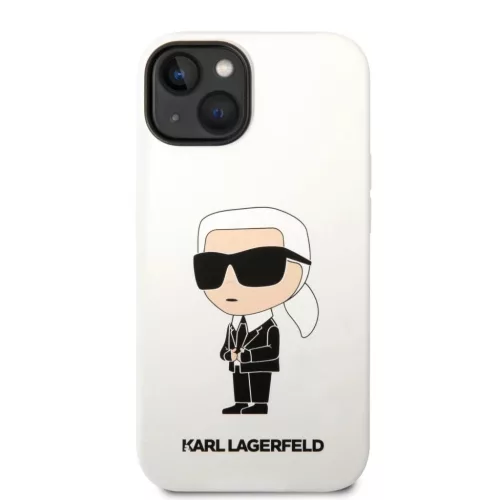 iPhone 14 Plus Karl Lagerfeld KLHCP14MSNIKBCH Liquid Silicone Ikonik N-3666339086619 1 kép
