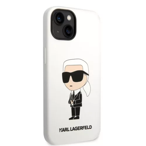 iPhone 14 Plus Karl Lagerfeld KLHCP14MSNIKBCH Liquid Silicone Ikonik N-3666339086619 4 kép