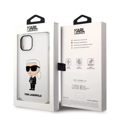 iPhone 14 Plus Karl Lagerfeld KLHCP14MSNIKBCH Liquid Silicone Ikonik N-3666339086619 5 kép