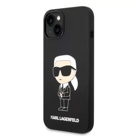 iPhone 14 Plus Karl Lagerfeld KLHCP14MSNIKBCK Liquid Silicone Ikonik N-3666339086572 3 kép