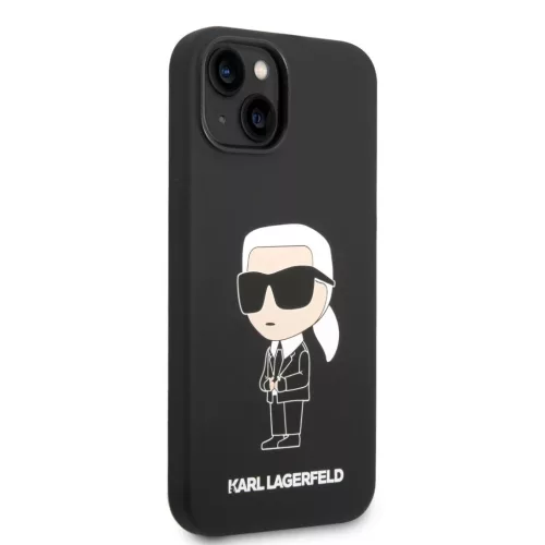 iPhone 14 Plus Karl Lagerfeld KLHCP14MSNIKBCK Liquid Silicone Ikonik N-3666339086572 1 kép