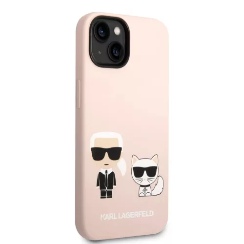 iPhone 14 Plus Karl Lagerfeld  Karl és Choupette szilikon tok rózsas-3666339093648 2 kép
