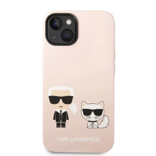 iPhone 14 Plus Karl Lagerfeld  Karl és Choupette szilikon tok rózsas-3666339093648 6 kép