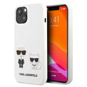 iPhone 14 Plus Karl Lagerfeld  Karl és Choupette szilikon tok fehér -3666339093686 5 kép
