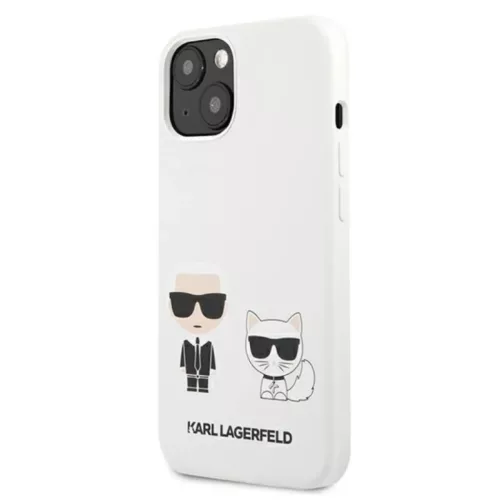 iPhone 14 Plus Karl Lagerfeld  Karl és Choupette szilikon tok fehér -3666339093686 4 kép
