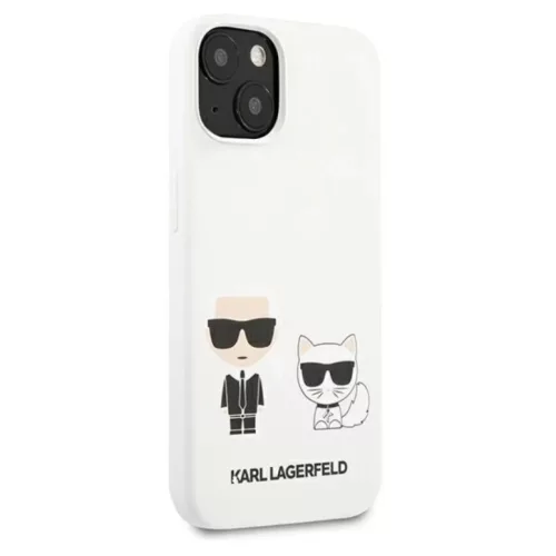 iPhone 14 Plus Karl Lagerfeld  Karl és Choupette szilikon tok fehér -3666339093686 6 kép
