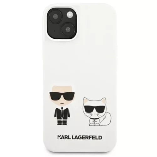iPhone 14 Plus Karl Lagerfeld  Karl és Choupette szilikon tok fehér -3666339093686 7 kép