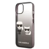 iPhone 14 Plus Karl Lagerfeld Gradient Karl és Choupette tok fekete (-3666339086411 2 kép