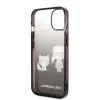 iPhone 14 Plus Karl Lagerfeld Gradient Karl és Choupette tok fekete (-3666339086411 5 kép