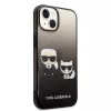 iPhone 14 Plus Karl Lagerfeld Gradient Karl és Choupette tok fekete (-3666339086411 6 kép