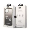 iPhone 14 Plus Karl Lagerfeld Gradient Karl és Choupette tok fekete (-3666339086411 7 kép