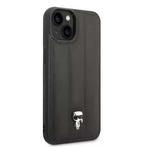 iPhone 14 Karl Lagerfeld Quilted Puffy Ikonik Logo tok fekete (KLHCP14-3666339077716 6 kép
