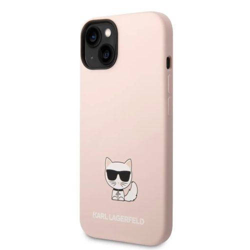 iPhone 14 Karl Lagerfeld Choupette szilikon tok rózsaszín (KLHCP14SS-3666339076634 1 kép