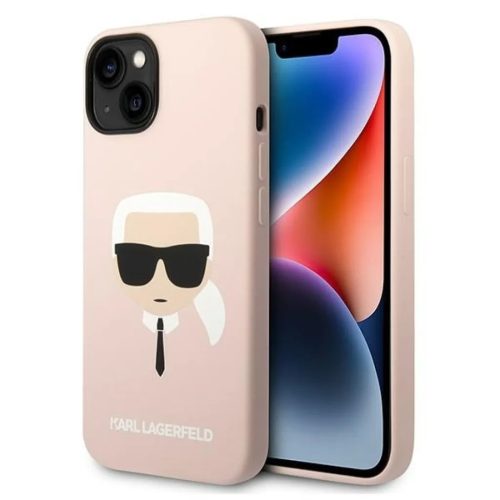 iPhone 14 Karl Lagerfeld Karl's Head szilikon tok rózsaszín (KLHCP14-3666339085445 1 kép