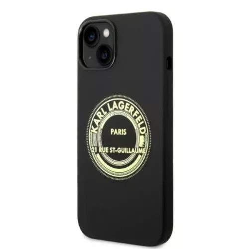 iPhone 14 Karl Lagerfeld KLHCP14SSRSGRCK Silicone RSG tok fekete-3666339085803 2 kép