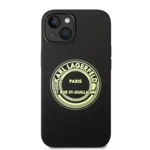 iPhone 14 Karl Lagerfeld KLHCP14SSRSGRCK Silicone RSG tok fekete-3666339085803 3 kép