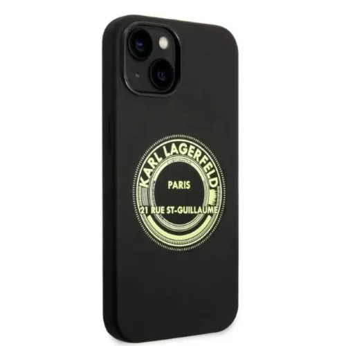 iPhone 14 Karl Lagerfeld KLHCP14SSRSGRCK Silicone RSG tok fekete-3666339085803 4 kép