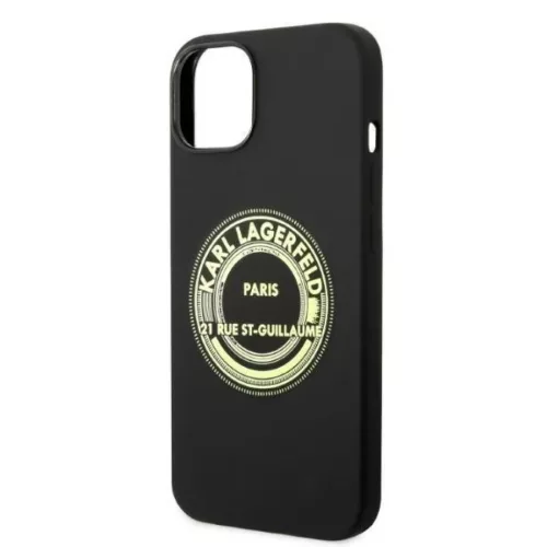 iPhone 14 Karl Lagerfeld KLHCP14SSRSGRCK Silicone RSG tok fekete-3666339085803 6 kép