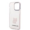 iPhone 14 Pro Max Karl Lagerfeld Choupette Logo tok rózsaszín (KLHCP-3666339076504 2 kép