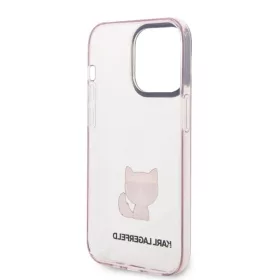iPhone 14 Pro Max Karl Lagerfeld Choupette Logo tok rózsaszín (KLHCP-3666339076504 2 kép