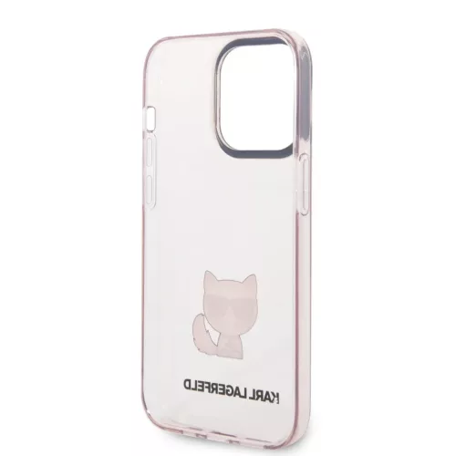 iPhone 14 Pro Max Karl Lagerfeld Choupette Logo tok rózsaszín (KLHCP-3666339076504 2 kép