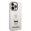 iPhone 14 Pro Max Karl Lagerfeld Choupette Logo tok rózsaszín (KLHCP-3666339076504 3 kép